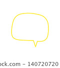 Simple speech bubble illustration material - yellow - vector - communication 140720720