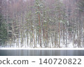 Mishaka Pond in winter, Chino City, Nagano Prefecture 140720822