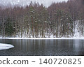Mishaka Pond in winter, Chino City, Nagano Prefecture 140720825
