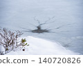 Mishaka Pond in winter, Chino City, Nagano Prefecture 140720826