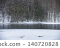 Mishaka Pond in winter, Chino City, Nagano Prefecture 140720828