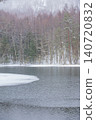 Mishaka Pond in winter, Chino City, Nagano Prefecture 140720832