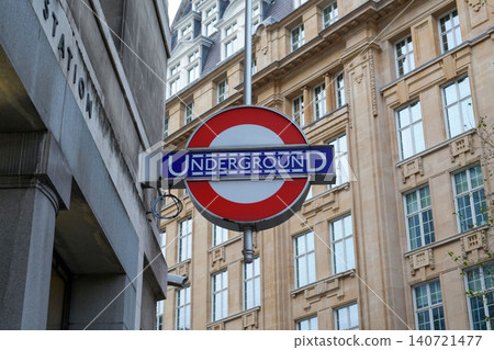 London Underground station signs and the British urban landscape London Underground station signs and the British urban landscape 140721477