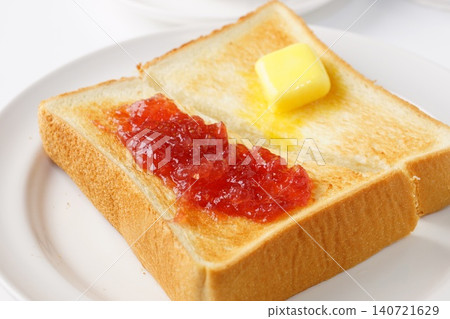 Jam and butter toast Jam and butter toast 140721629