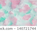 Background material: Watercolor texture, pink, green 140721744