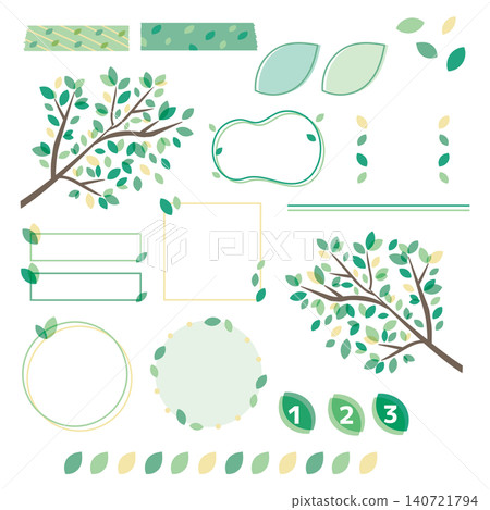 A refreshing set of materials for decorating with new greenery. A refreshing set of materials for decorating with new greenery. 140721794