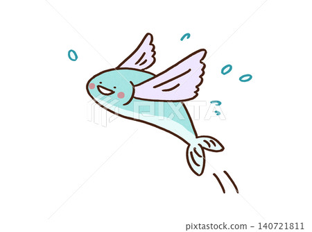 飛魚躍出水面，濺起水花。 140721811