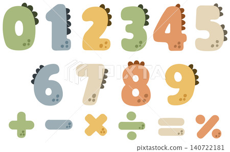 Dinosaur Numbers Set 140722181
