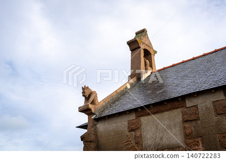 Gargoyle of Chapelle du Diable - Devil Chapel - overlooking Tregastel coast, Brittany, France Gargoyle of Chapelle du Diable - Devil Chapel - overlooking Tregastel coast, Brittany, France 140722283