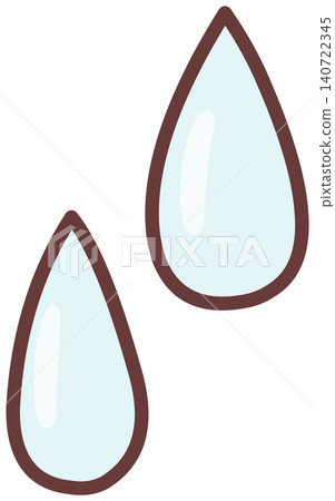 Hand Drawn Water Drops Doodle Icon 140722345