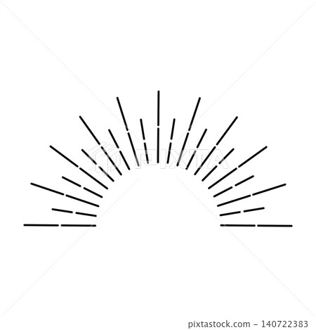 Semicircular converging lines/sunburst Semicircular converging lines/sunburst 140722383