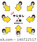 圖中一人手持指向各個方向的黃色箭頭 140722517