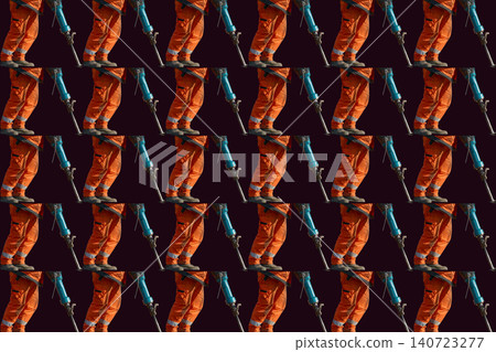Dark pattern of road worker with jackhammer.hammer drill Dark pattern of road worker with jackhammer.hammer drill 140723277