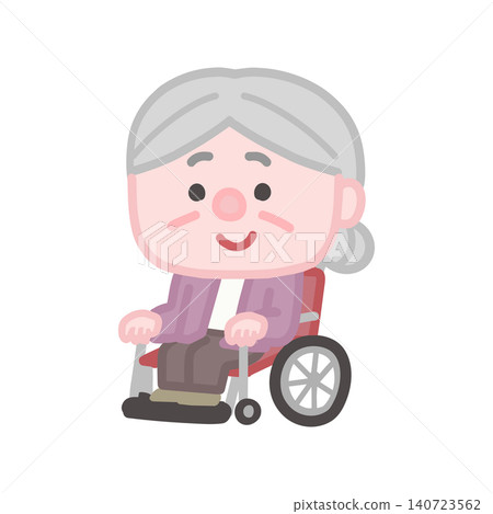 Granny riding a wheelchair Granny riding a wheelchair 140723562