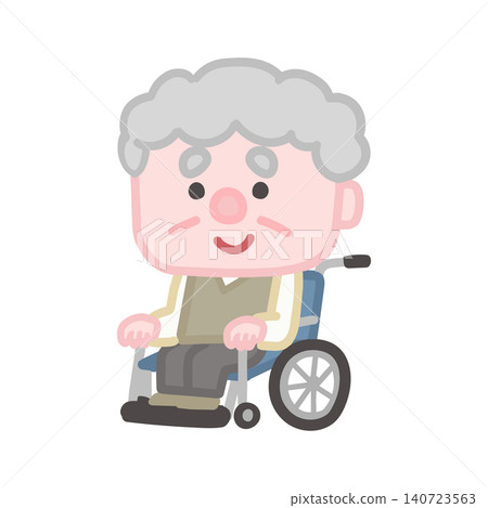 一位坐在輪椅上的老人 140723563