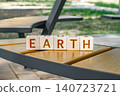 earth, motivational word made of letters on wooden cubes 140723721