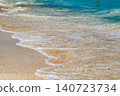 sea surf on a sandy beach close-up, selective focus 140723734