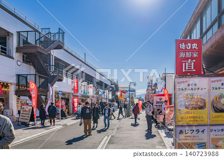 Streetscape around Numazu Fishing Port in Numazu City (Shizuoka Prefecture) Streetscape around Numazu Fishing Port in Numazu City (Shizuoka Prefecture) 140723988