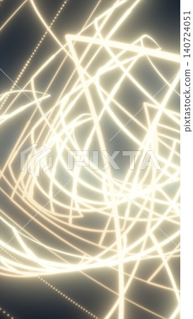 Abstract glowing white geometric lines with digital network structure, soft blur, and futuristic technology background. 140724051