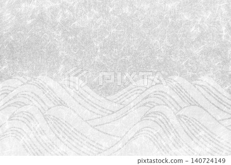 Traditional wave-shaped washi paper art in a woodblock print style. Traditional wave-shaped washi paper art in a woodblock print style. 140724149