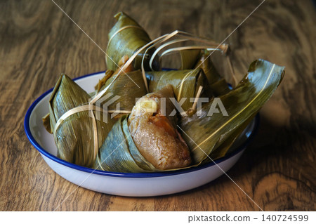 Delicious Sticky Rice Dumplings or Chinese Tamales Group 140724599