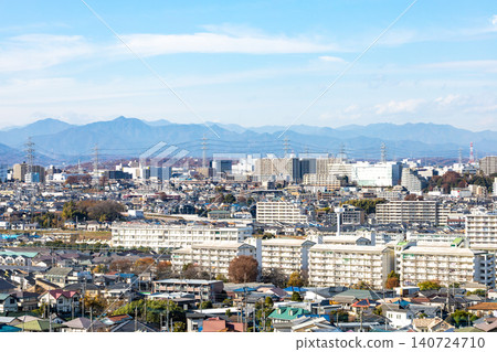 [Tokyo] Scenery of a suburban residential area 140724710