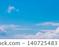 A refreshing summer blue sky with towering cumulonimbus clouds - background image, horizontal composition. 140725483
