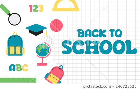 Back to school banner. Vector illustration Back to school banner. Vector illustration 140725523
