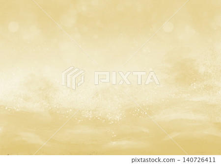 金色波浪和閃亮的水花——夢幻般的日式背景插圖 140726411