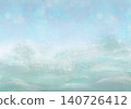 Light blue waves and sparkling splashes - a fantastical Japanese-style background illustration. 140726412