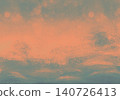 A fantastical Japanese-style background illustration featuring waves and sparkling spray on the ocean at dusk. 140726413