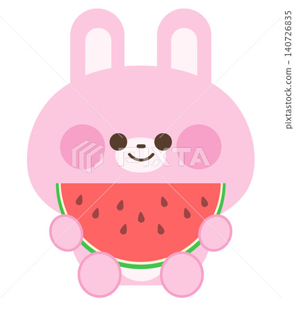一隻兔子抱著一個西瓜 一隻兔子抱著一個西瓜 140726835
