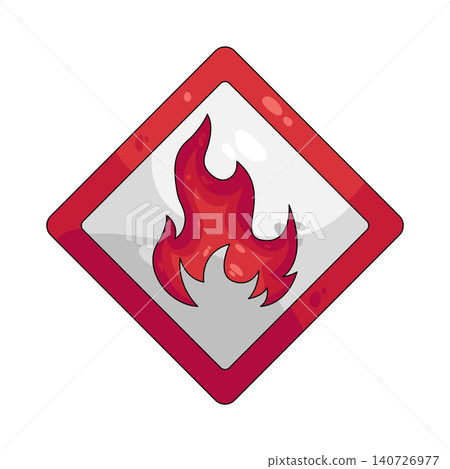 Illustration of flammable sign Illustration of flammable sign 140726977