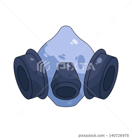 Illustration of gas mask Illustration of gas mask 140726978