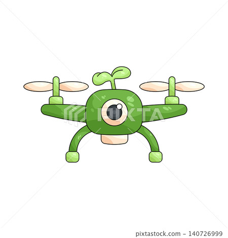 Illustration of Green drone Illustration of Green drone 140726999