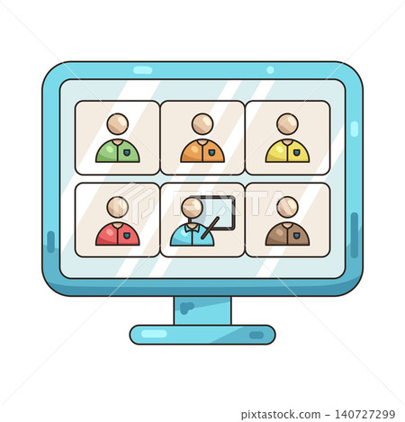 Illustration of online education  140727299