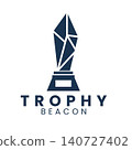 Geometric Crystal Trophy Logo with Modern Faceted Design for Leadership and Innovation 140727402