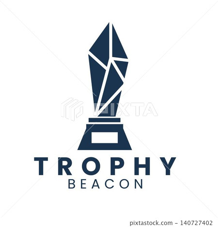Geometric Crystal Trophy Logo with Modern Faceted Design for Leadership and Innovation Geometric Crystal Trophy Logo with Modern Faceted Design for Leadership and Innovation 140727402