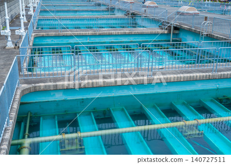 京都市水處理廠的過濾池 京都市水處理廠的過濾池 140727511