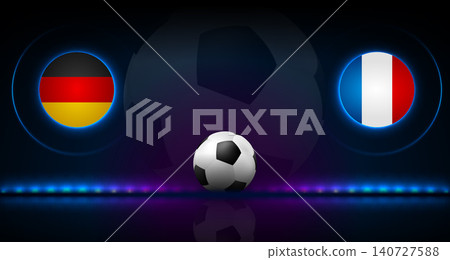 Abstract neon scoreboard design for Germany versus France football match Abstract neon scoreboard design for Germany versus France football match 140727588