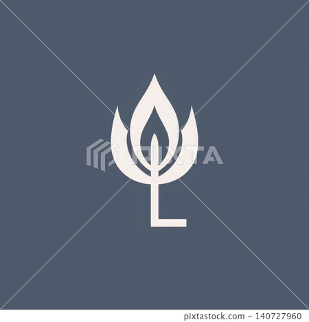 Candle icon, vector illustration. Flat design style eps 10 letter L 140727960