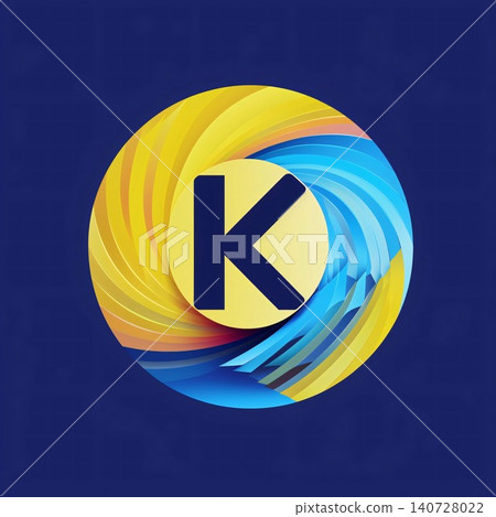 K letter logo design with swoosh and circle. Vector illustration K letter logo design with swoosh and circle. Vector illustration 140728022