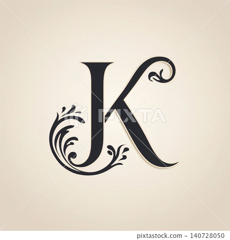 Vintage monogram letter K in the style of baroque. Vintage monogram letter K in the style of baroque. 140728050