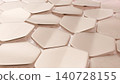 3D representation of hexagonal cells in the skin barrier function, which is cracked due to dryness. 140728155