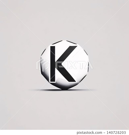 Soccer ball with letter K. 3d vector illustration. Isolated on white background. Soccer ball with letter K. 3d vector illustration. Isolated on white background. 140728203