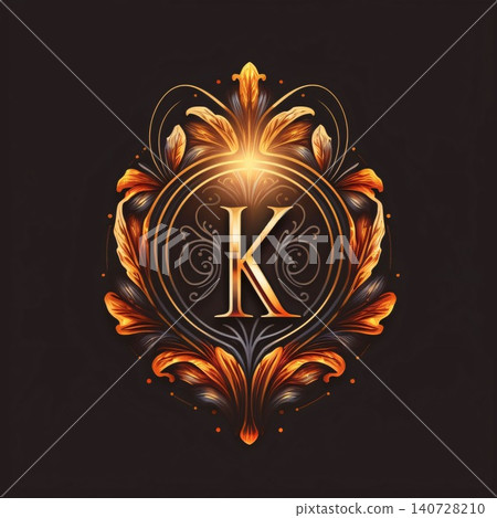 Initial Letter K Luxury Boutique Ornate Decoration. Vector Illustration. Initial Letter K Luxury Boutique Ornate Decoration. Vector Illustration. 140728210