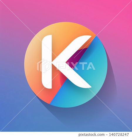 letter k icon, flat design, long shadow, eps10 letter k icon, flat design, long shadow, eps10 140728247