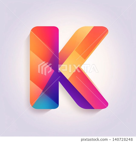 Colorful alphabet letter K, vector design template elements for your application or corporate identity. Colorful alphabet letter K, vector design template elements for your application or corporate identity. 140728248
