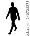 Silhouette of a walking man 140728278