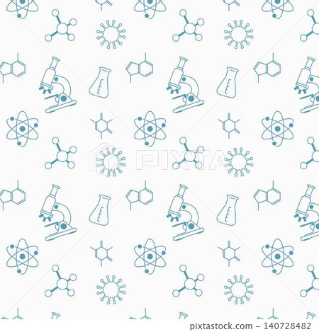 Seamless pattern with science icons collection 140728482